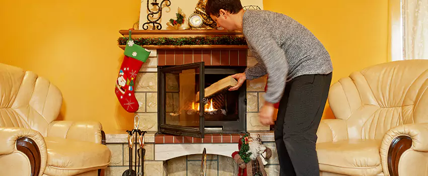Rusted Metal Fireplace Restoration in Valinda, California